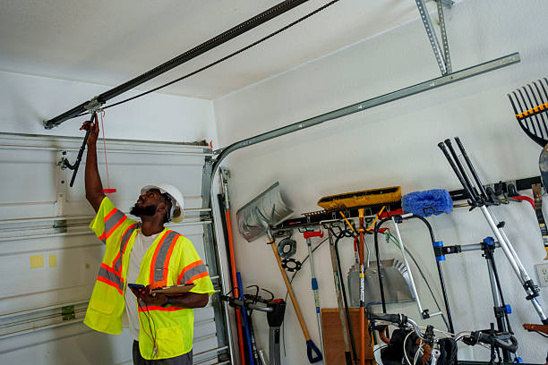 Professional Garage Door Off Track Repair technician working in Charlotte Hall, MD